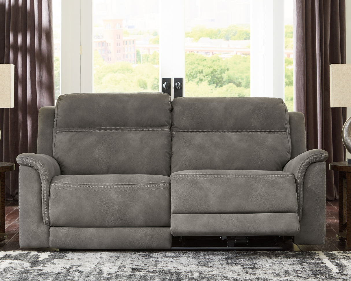 Next-Gen Durapella Slate Power Reclining Sofa, Loveseat and Recliner from Ashley - Luna Furniture