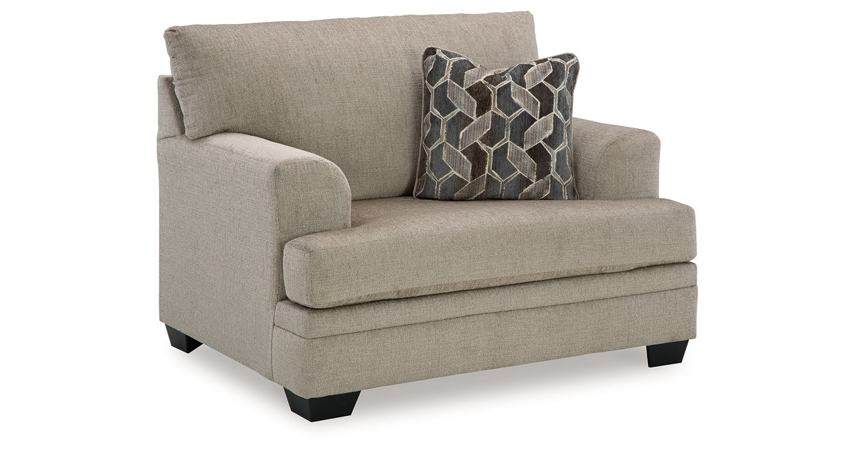 Stonemeade Sofa, Loveseat, Chair and Ottoman in Taupe from Ashley Furniture - Luna Furniture