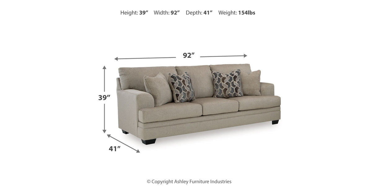 Stonemeade Sofa, Loveseat, Chair and Ottoman in Taupe from Ashley Furniture - Luna Furniture