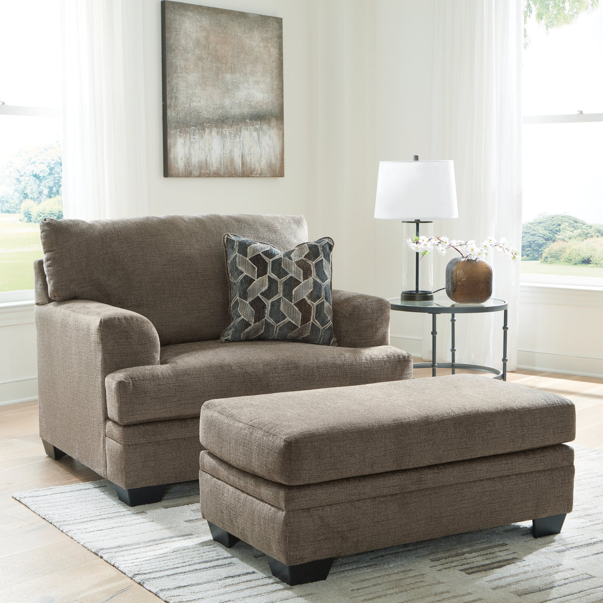 Stonemeade Sofa Chaise, Oversized Chair and Ottoman from Ashley - Luna Furniture