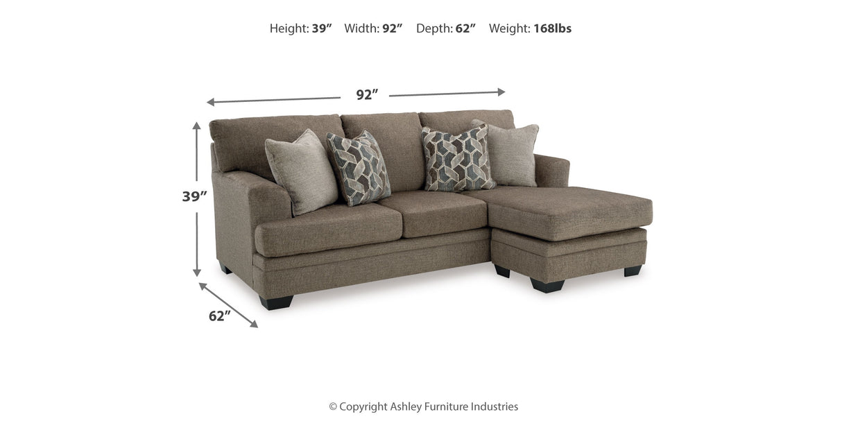 Stonemeade Nutmeg Sofa Chaise and Recliner from Ashley Furniture - Luna Furniture