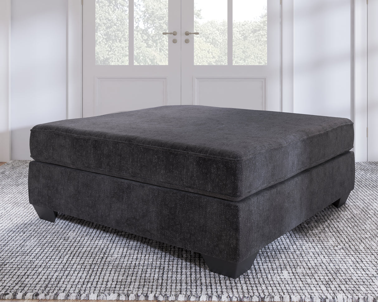 Lavernett Charcoal Oversized Accent Ottoman from Ashley Furniture - Luna Furniture