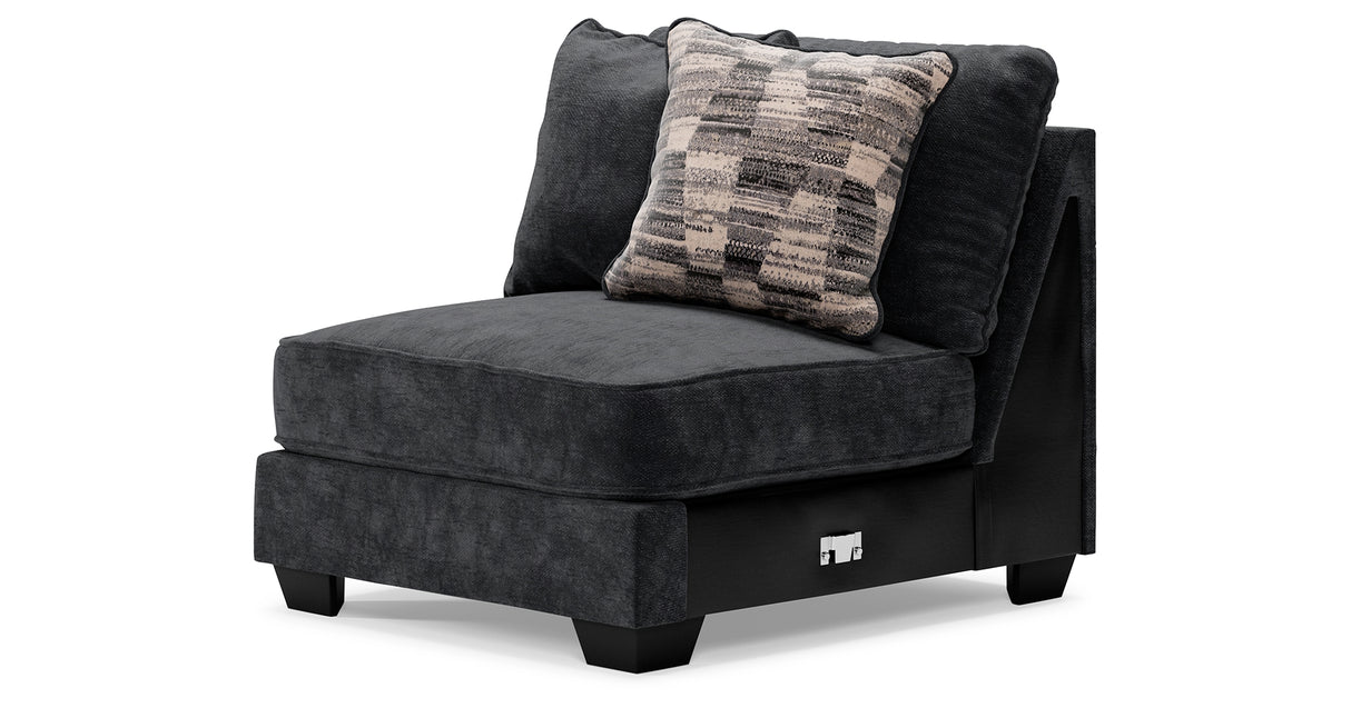 Lavernett Charcoal 5-Piece Sectional and Ottoman from Ashley Furniture - Luna Furniture