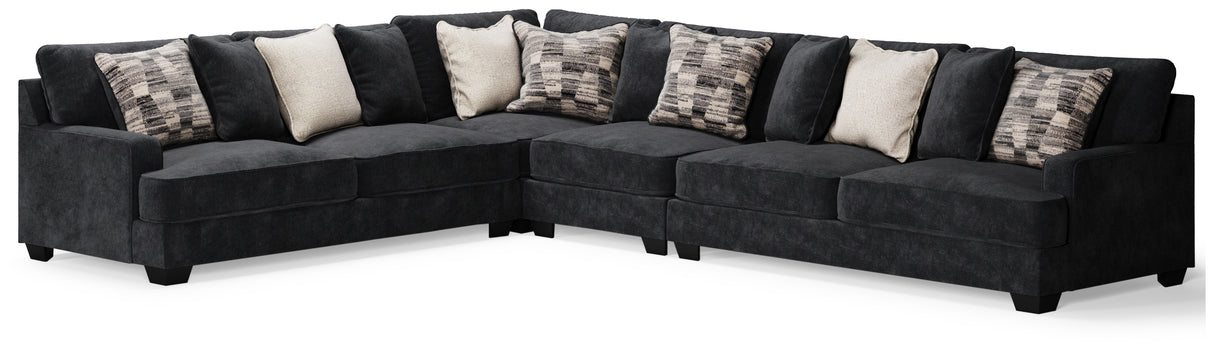 Lavernett Charcoal 4-Piece Sectional from Ashley Furniture - Luna Furniture