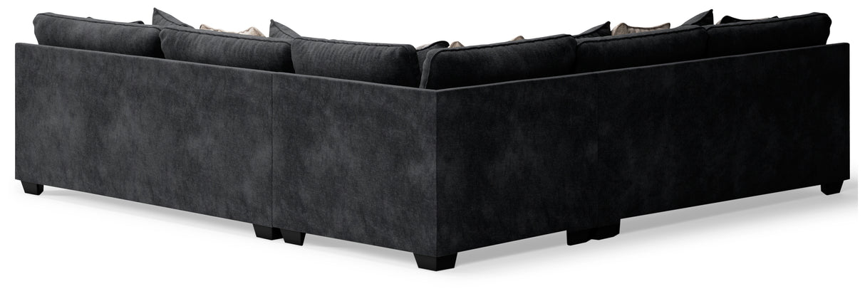 Lavernett Charcoal 3-Piece Sectional from Ashley Furniture - Luna Furniture