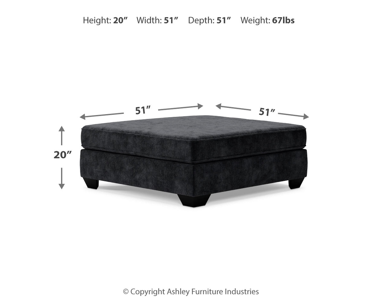 Lavernett Charcoal Oversized Accent Ottoman from Ashley Furniture - Luna Furniture