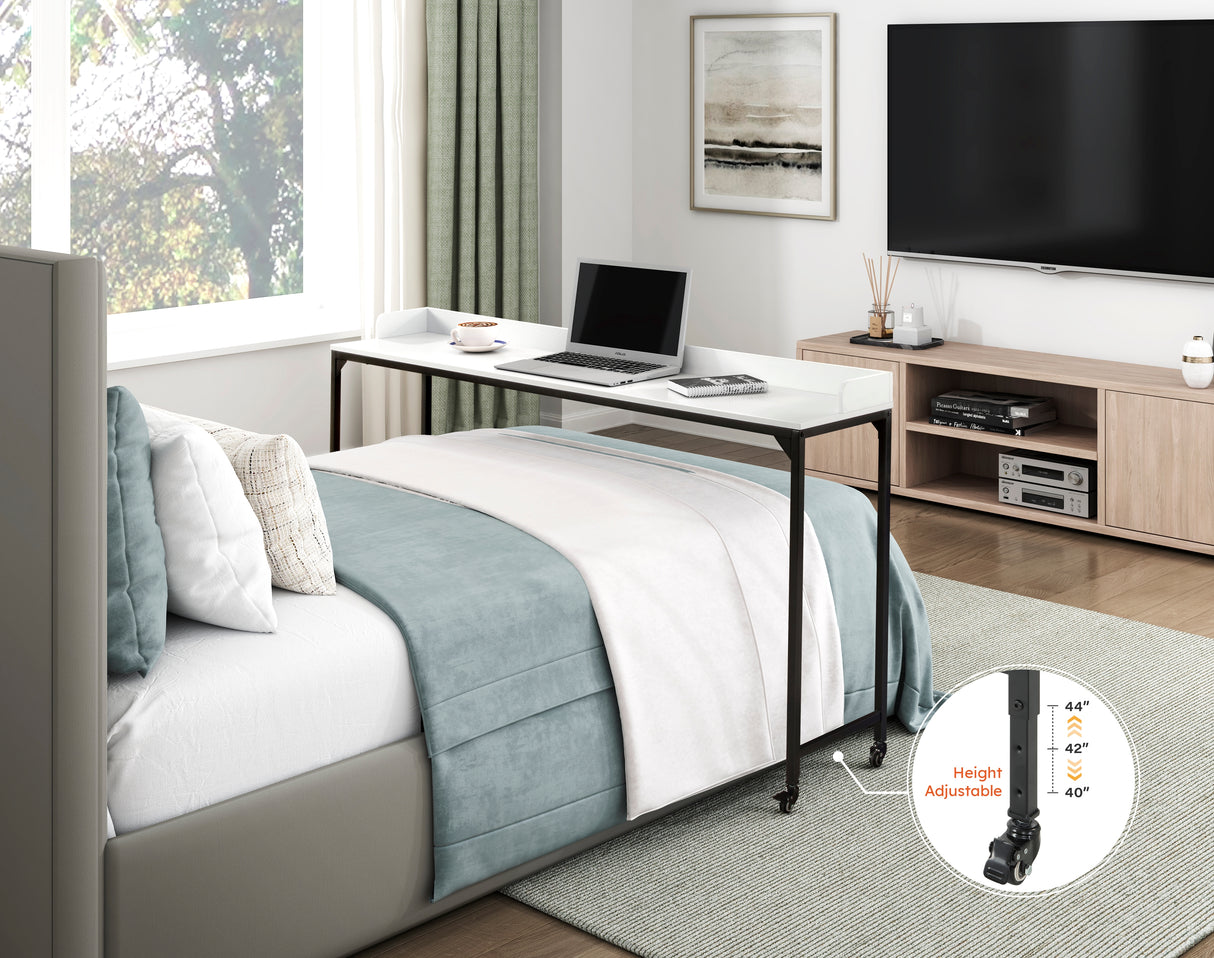 Sumter White Adjustable Over The Bed Desk from Homelegance - Luna Furniture