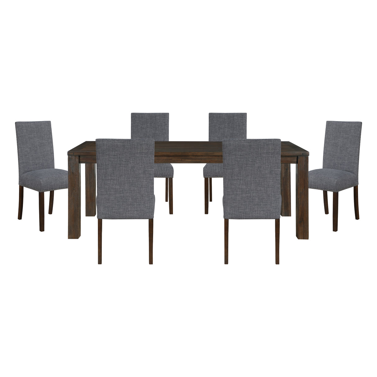 Paulson Dark Brown/Gray 7-Piece Dining Set from Homelegance - Luna Furniture