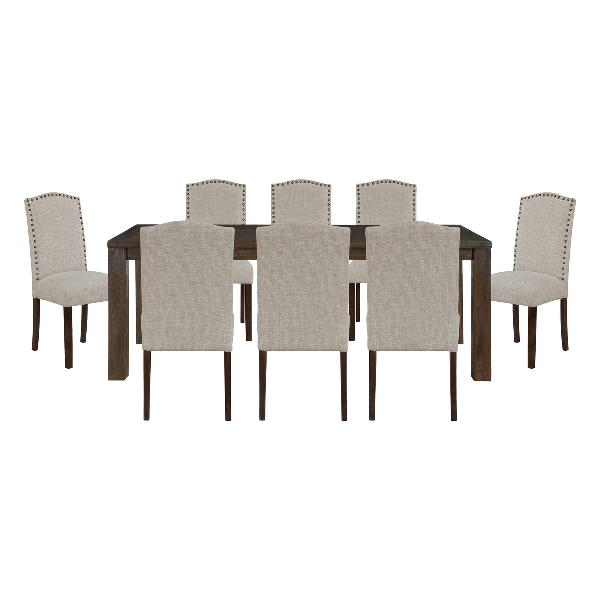 Paulson Dark Brown/Taupe 9-Piece Dining Set from Homelegance - Luna Furniture