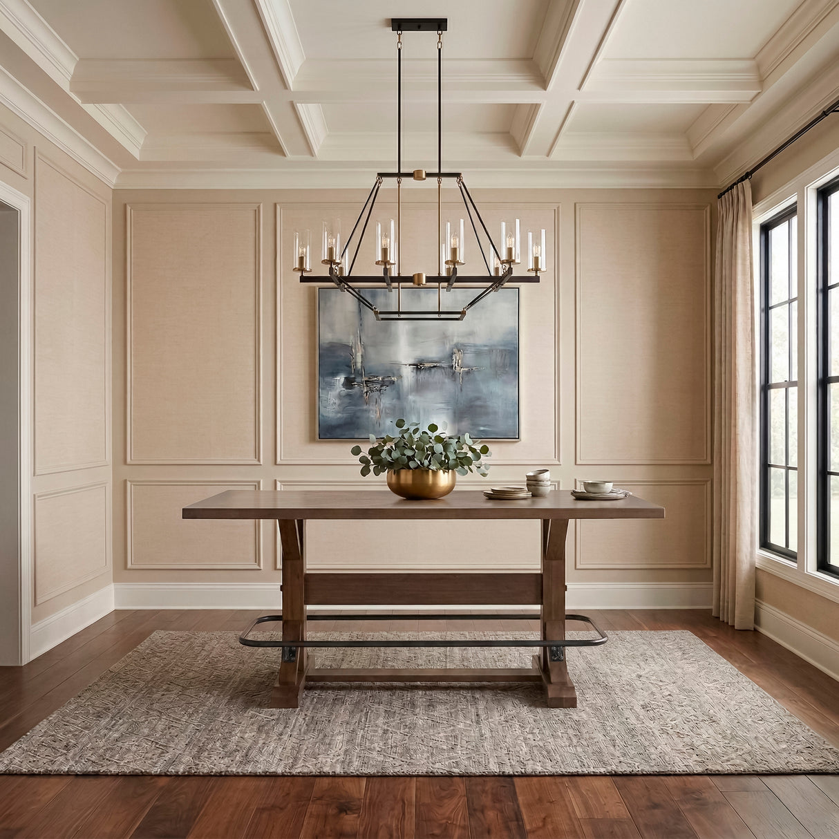 Oliver Brown Counter Height Table from Homelegance - Luna Furniture