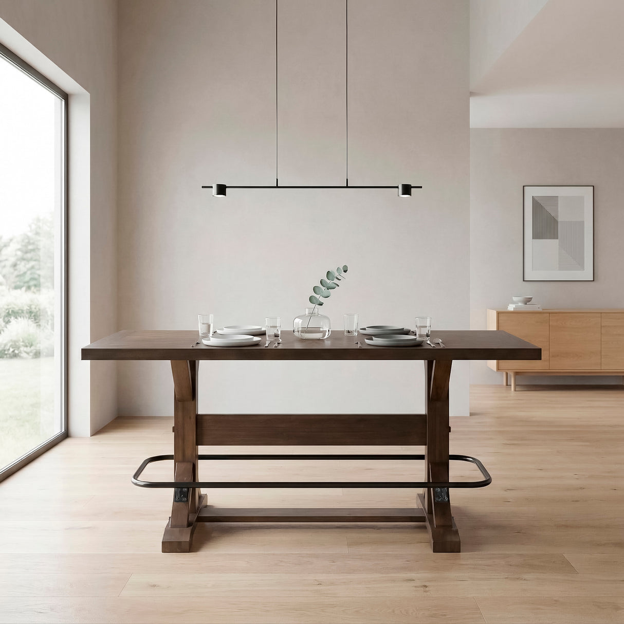 Oliver Brown Counter Height Table from Homelegance - Luna Furniture