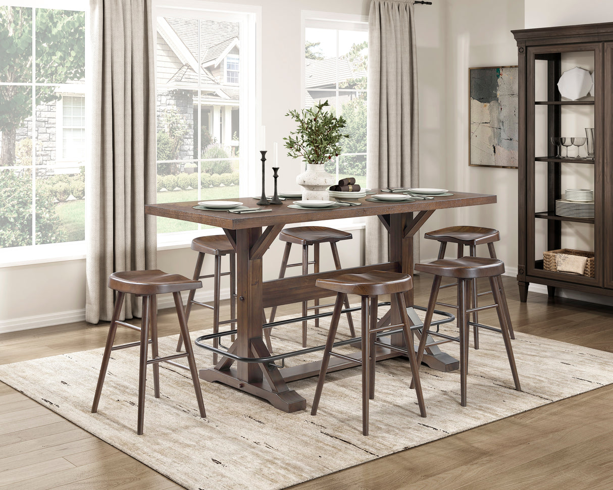 Oliver Brown Pub Height Table from Homelegance - Luna Furniture