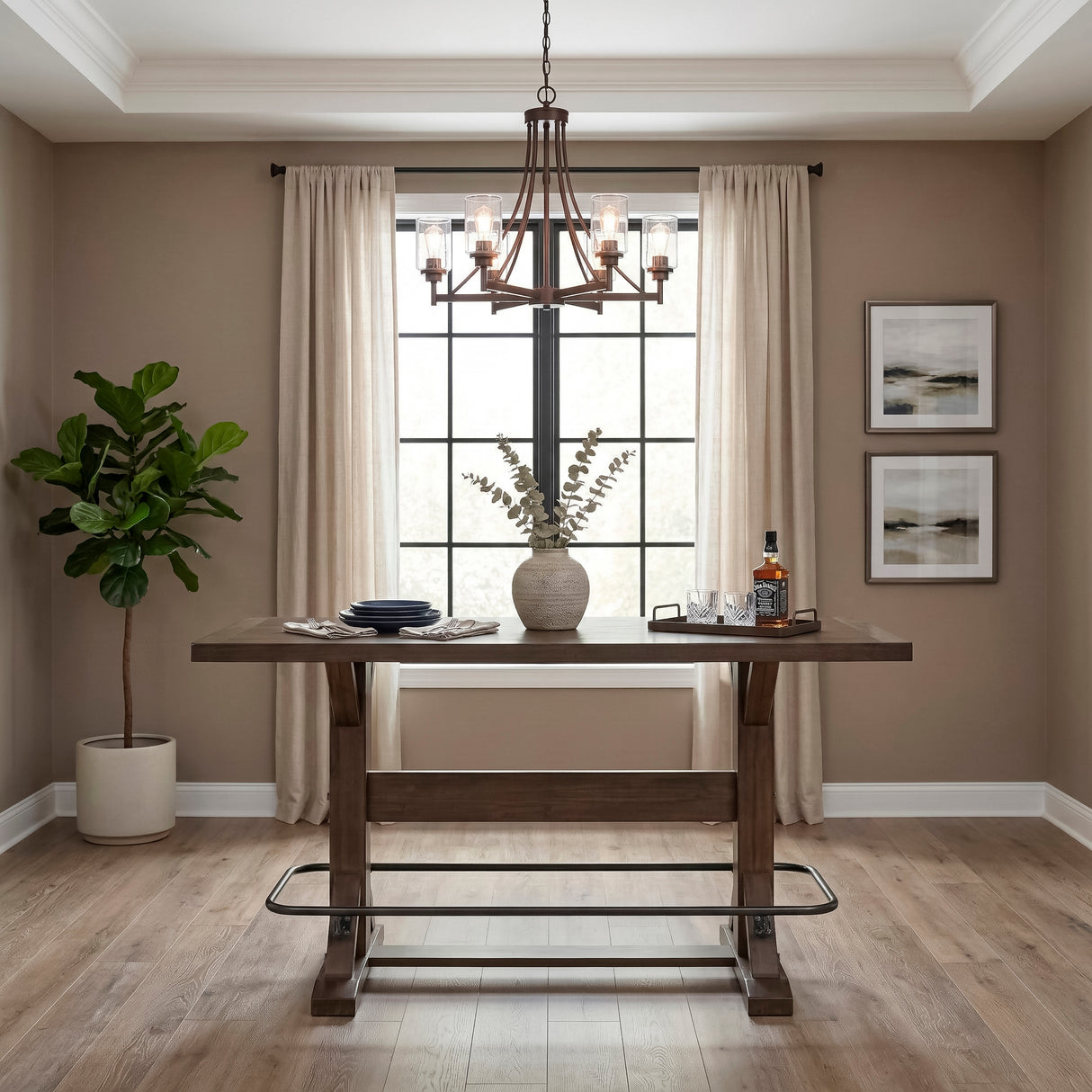 Oliver Brown Pub Height Table from Homelegance - Luna Furniture