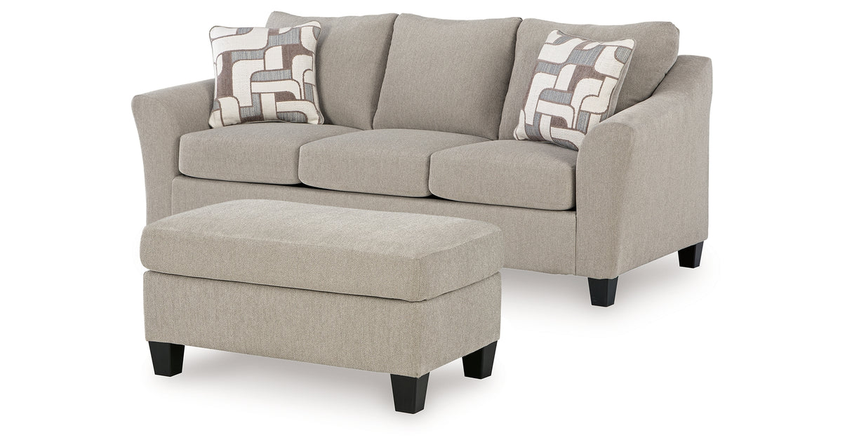 Willarae Gray Queen Sofa Sleeper and Ottoman from Ashley Furniture - Luna Furniture