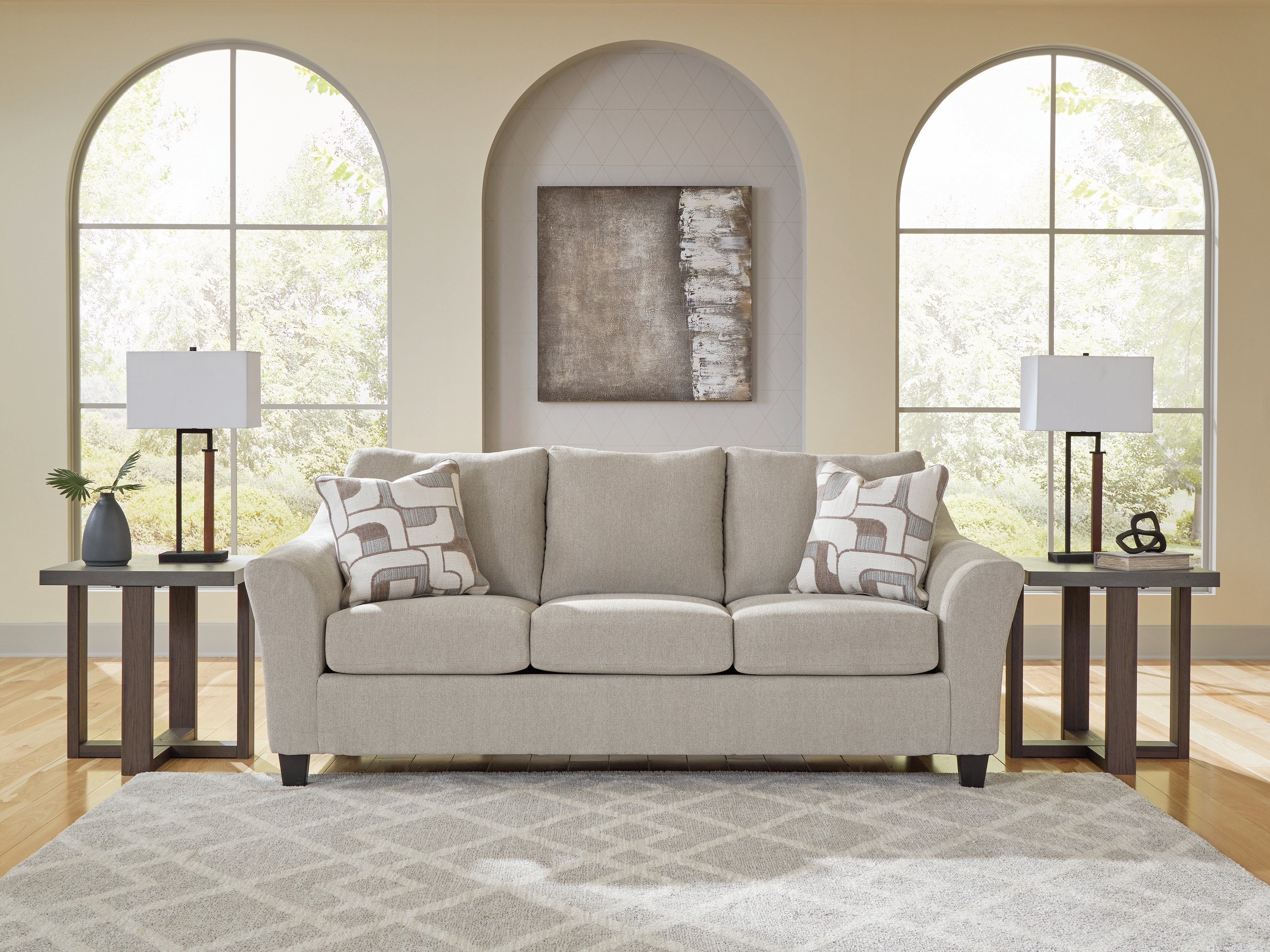 Ashley Furniture Willarae Taupe Sofa – Luna Furniture