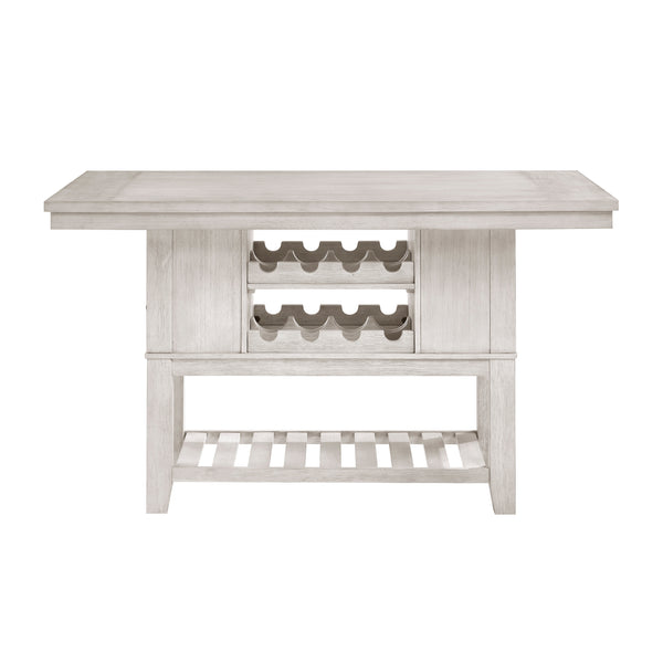 Savile Antique White/Light Gray Counter Height Table