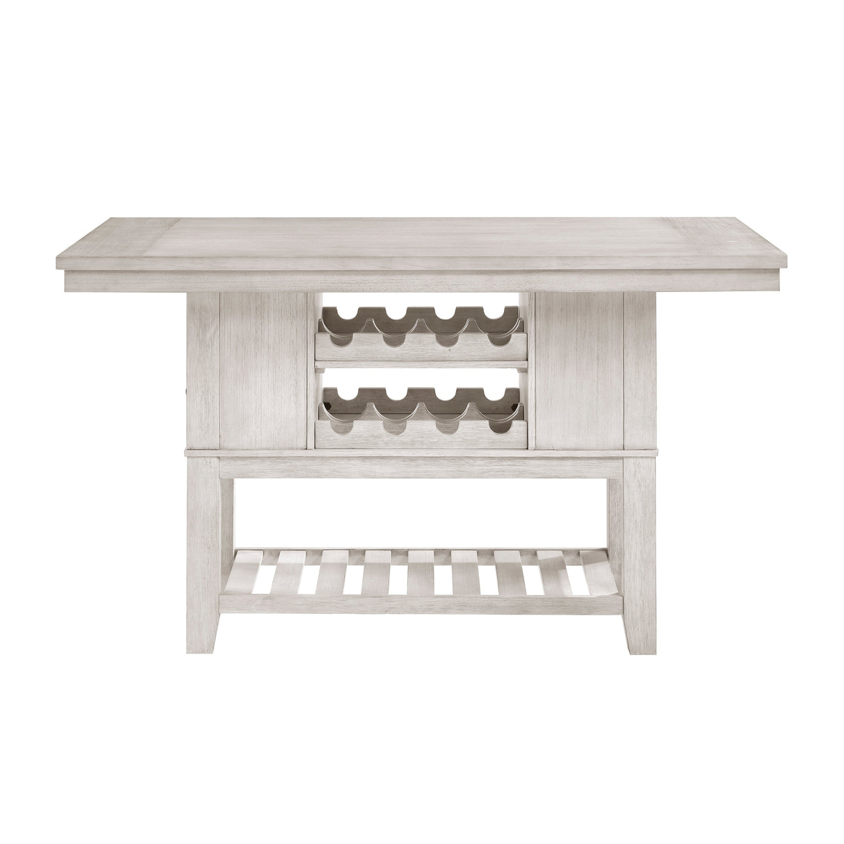 Savile Antique White/Light Gray 7-Piece Counter Height Set from Homelegance - Luna Furniture