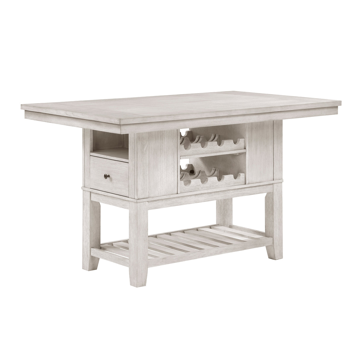 Savile Antique White/Light Gray 6-Piece 60" Dining Room Set with Bench from Homelegance - Luna Furniture