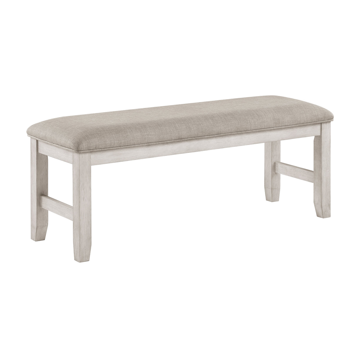 Savile Antique White/Light Gray 6-Piece 60" Dining Room Set with Bench from Homelegance - Luna Furniture