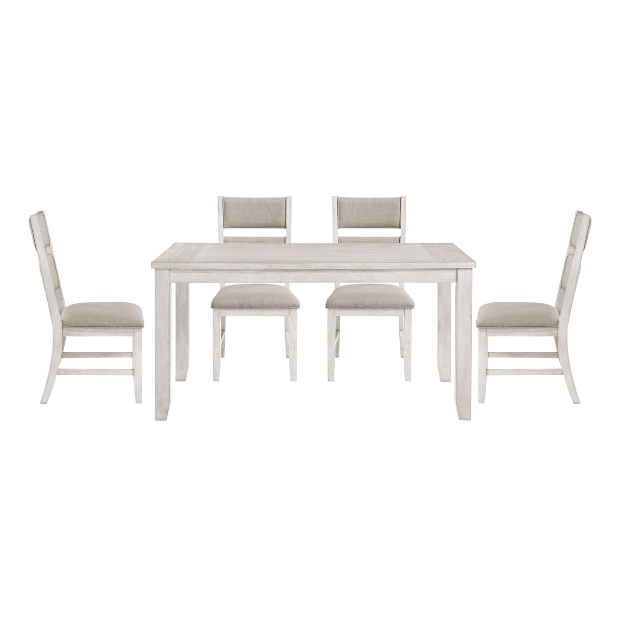 Savile Antique White/Light Gray 6-Piece 60" Dining Room Set with Bench from Homelegance - Luna Furniture
