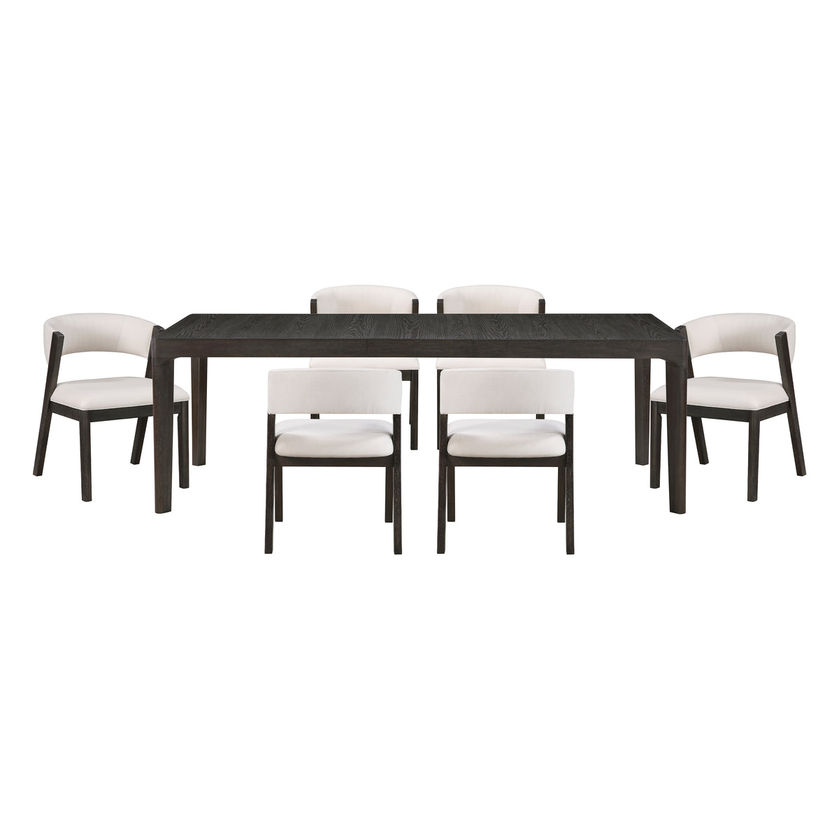 Soma Black/Beige 7-Piece Expandable Dining Set from Homelegance - Luna Furniture