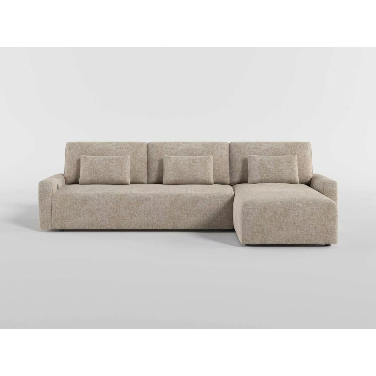 Cumulus Green 2-Piece Right Side Chaise Sectional with Convertible Queen Sleeper