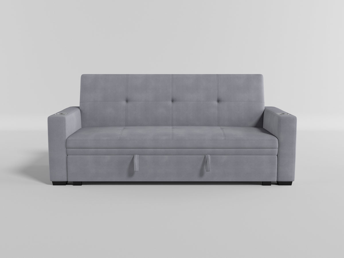 Barbara Navy Reversible Sectional with Hidden Storage and Pull-out Bed
