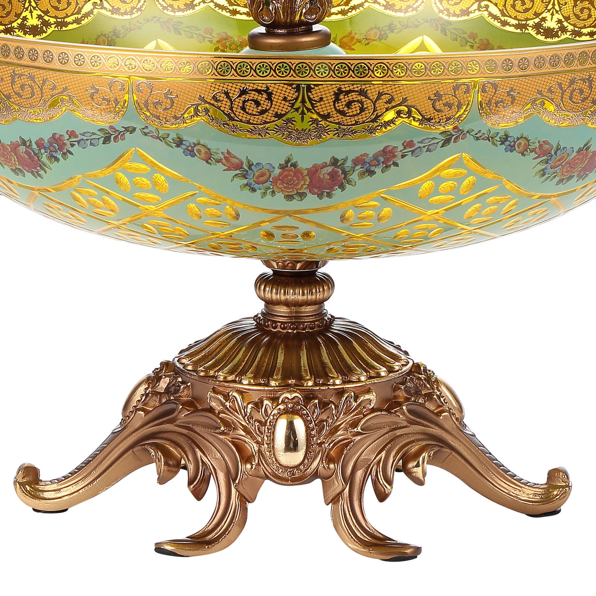 HD-6001-XL Bronze/Floral Vase from Homey Design - Luna Furniture