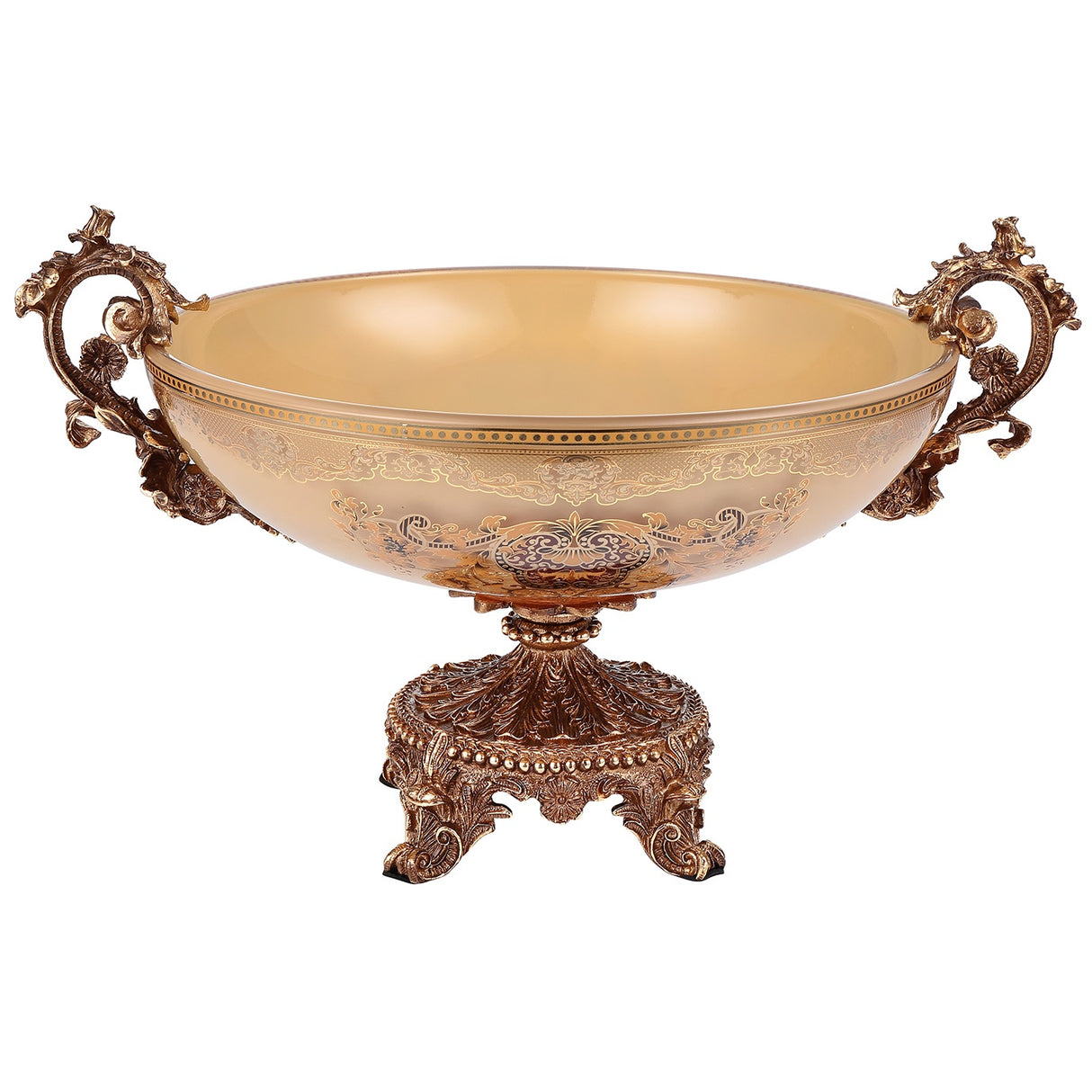 HD-6001-2H Bronze/Mocha Cream/Gold Bowl from Homey Design - Luna Furniture
