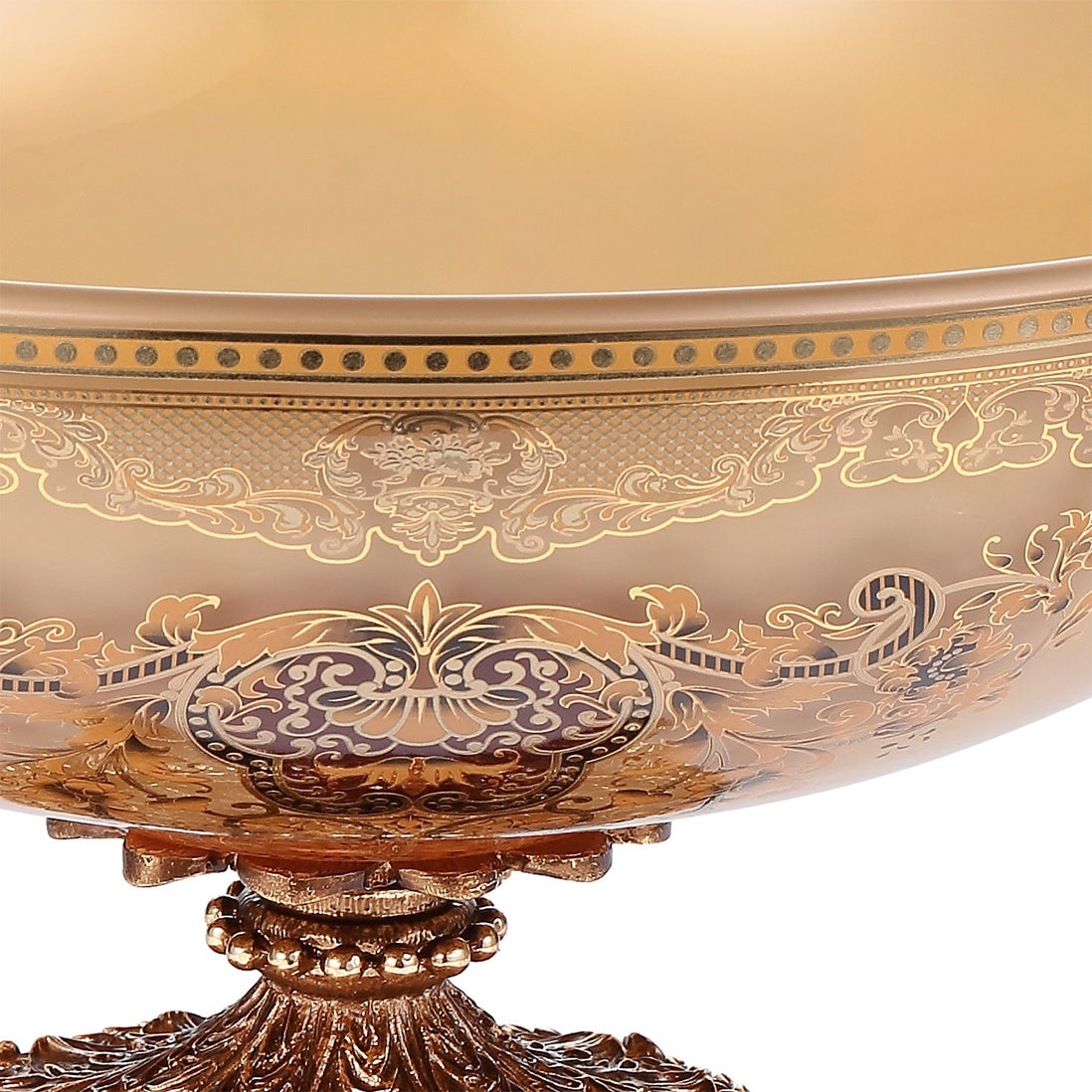 HD-6001-2H Bronze/Mocha Cream/Gold Bowl from Homey Design - Luna Furniture
