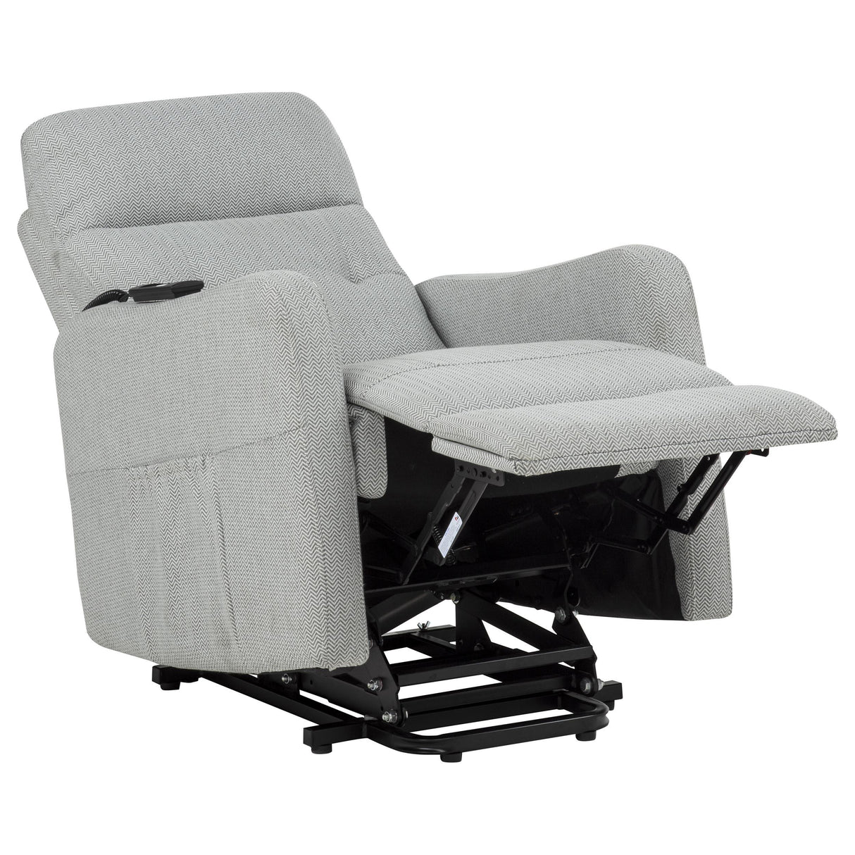 Dayes Light Gray Upholstered Power Lift Recliner Chair from Coaster - Luna Furniture