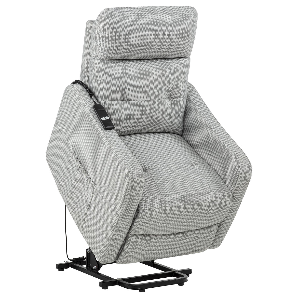 Dayes Light Gray Upholstered Power Lift Recliner Chair from Coaster - Luna Furniture