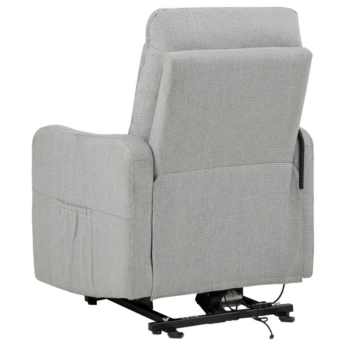 Dayes Light Gray Upholstered Power Lift Recliner Chair from Coaster - Luna Furniture