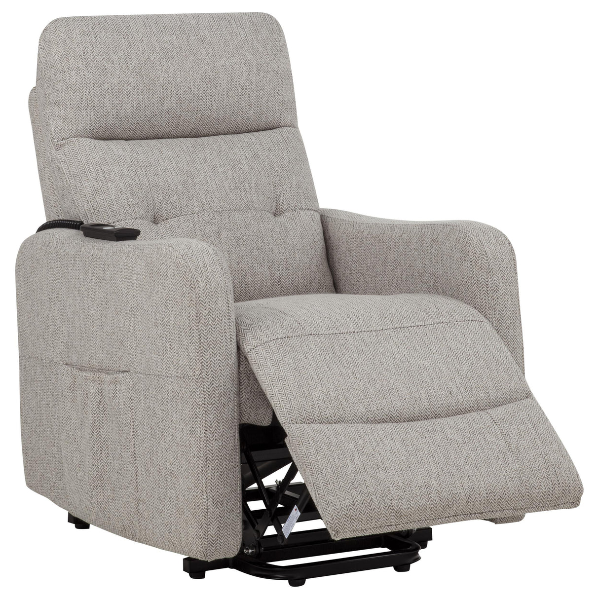 Dayes Taupe Upholstered Power Lift Recliner Chair from Coaster - Luna Furniture