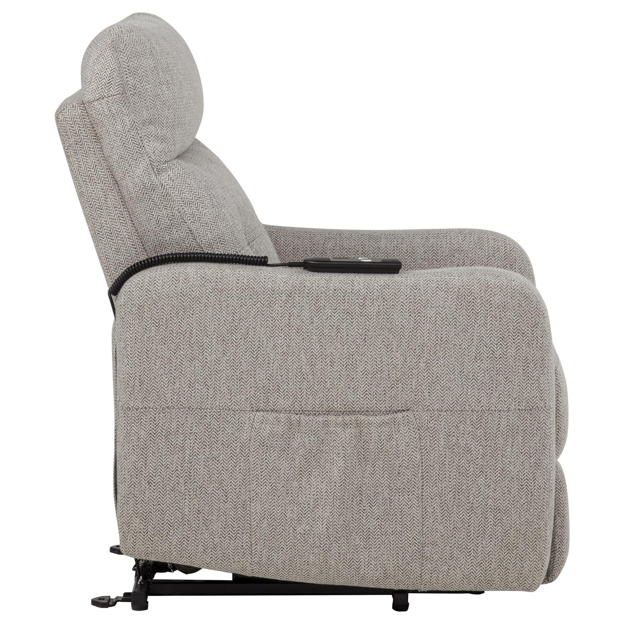 Dayes Taupe Upholstered Power Lift Recliner Chair from Coaster - Luna Furniture