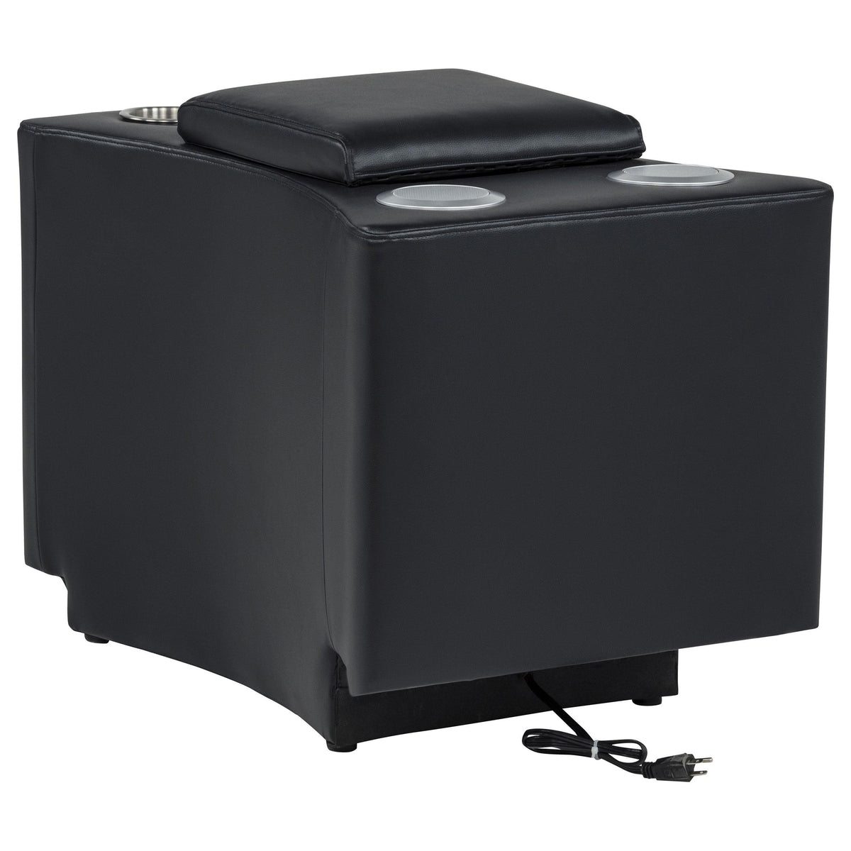 Madden Black Leatherette Bluetooth Audio Console with Power Outlet from Coaster - Luna Furniture