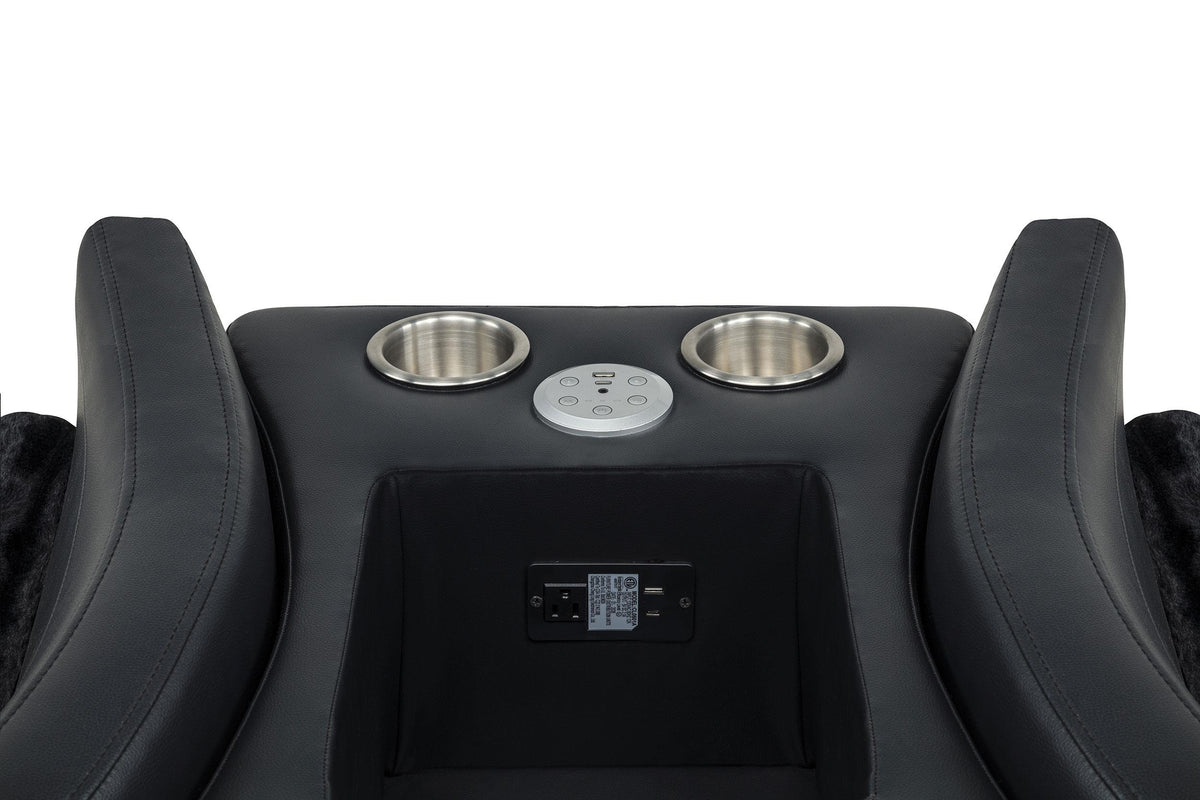 Madden Black Leatherette Bluetooth Audio Console with Power Outlet from Coaster - Luna Furniture