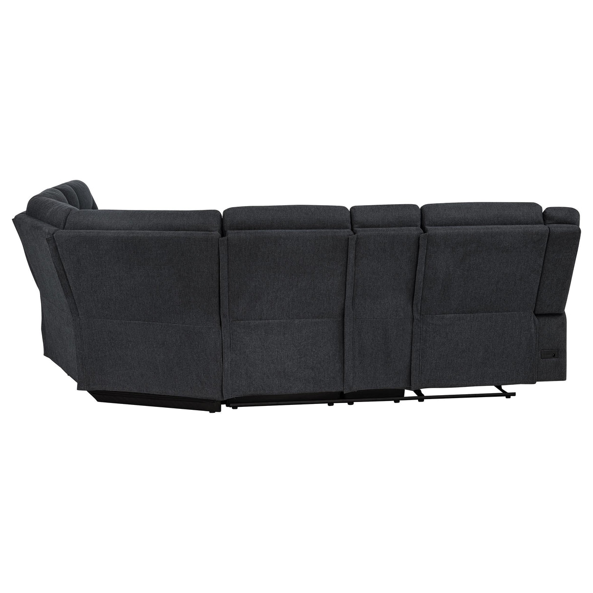 Hagen Steel Gray Upholstered Power Reclining Sectional Sofa from Coaster - Luna Furniture
