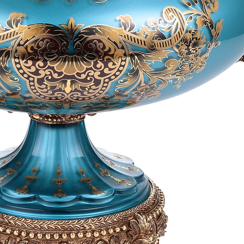 HD-6009H Bronze/Sapphire Blue/Gold Urn from Homey Design - Luna Furniture