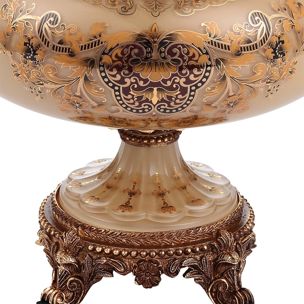 HD-6011H Bronze/Mocha Cream/Gold Urn from Homey Design - Luna Furniture