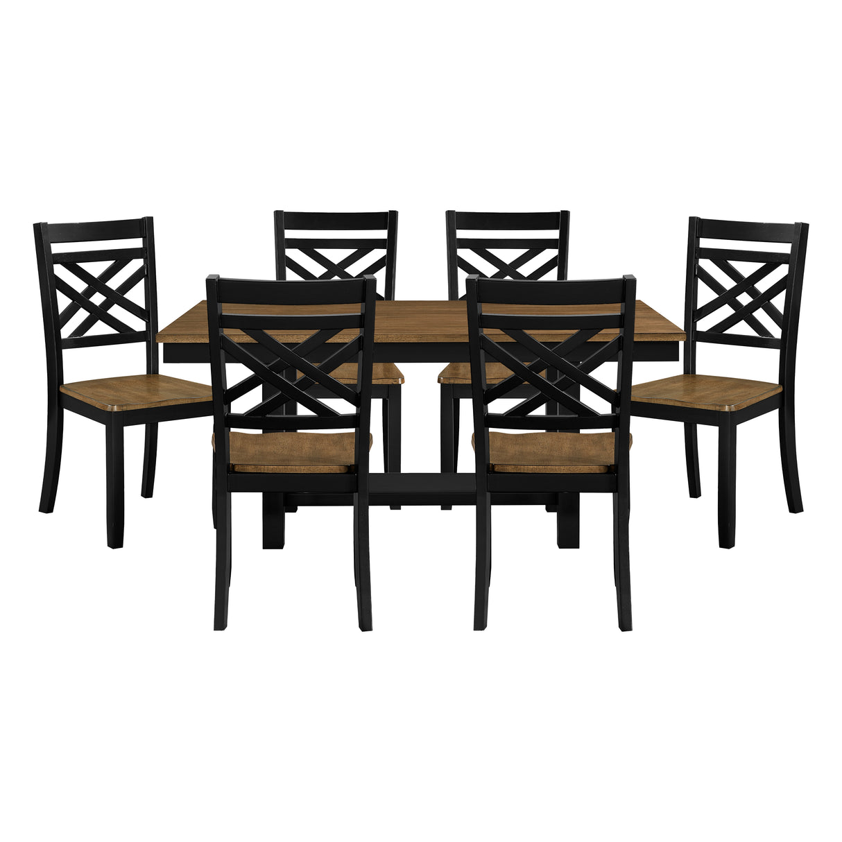 Tyler Black/Brown 7-Piece Dining Room Set from Homelegance - Luna Furniture
