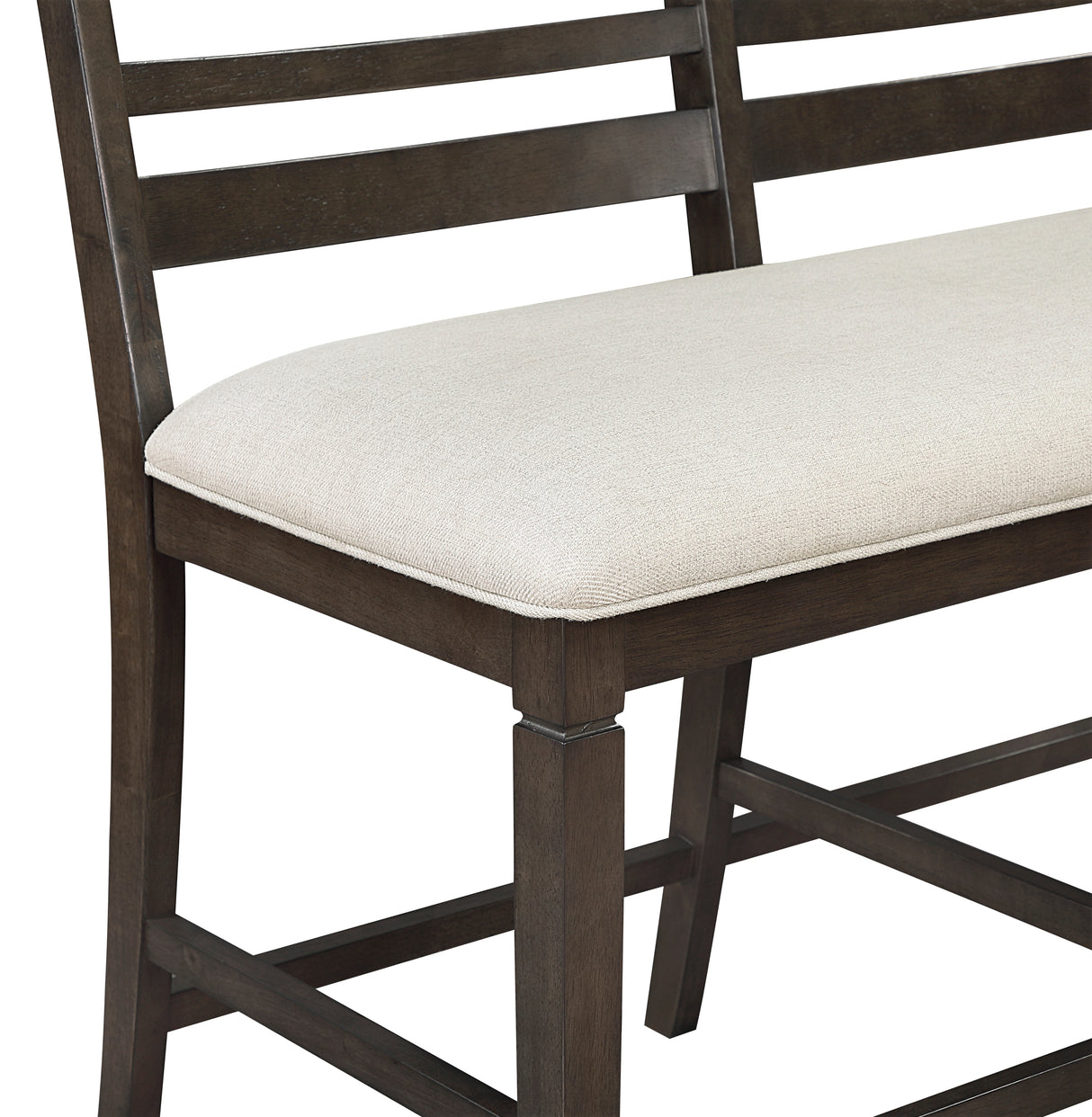 Victoria Espresso/Beige Counter Height Bench from Homelegance - Luna Furniture