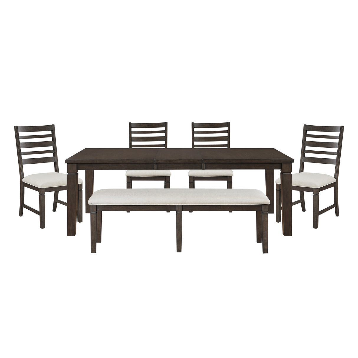 Victoria Espresso/Beige 7-Piece Dining Set from Homelegance - Luna Furniture