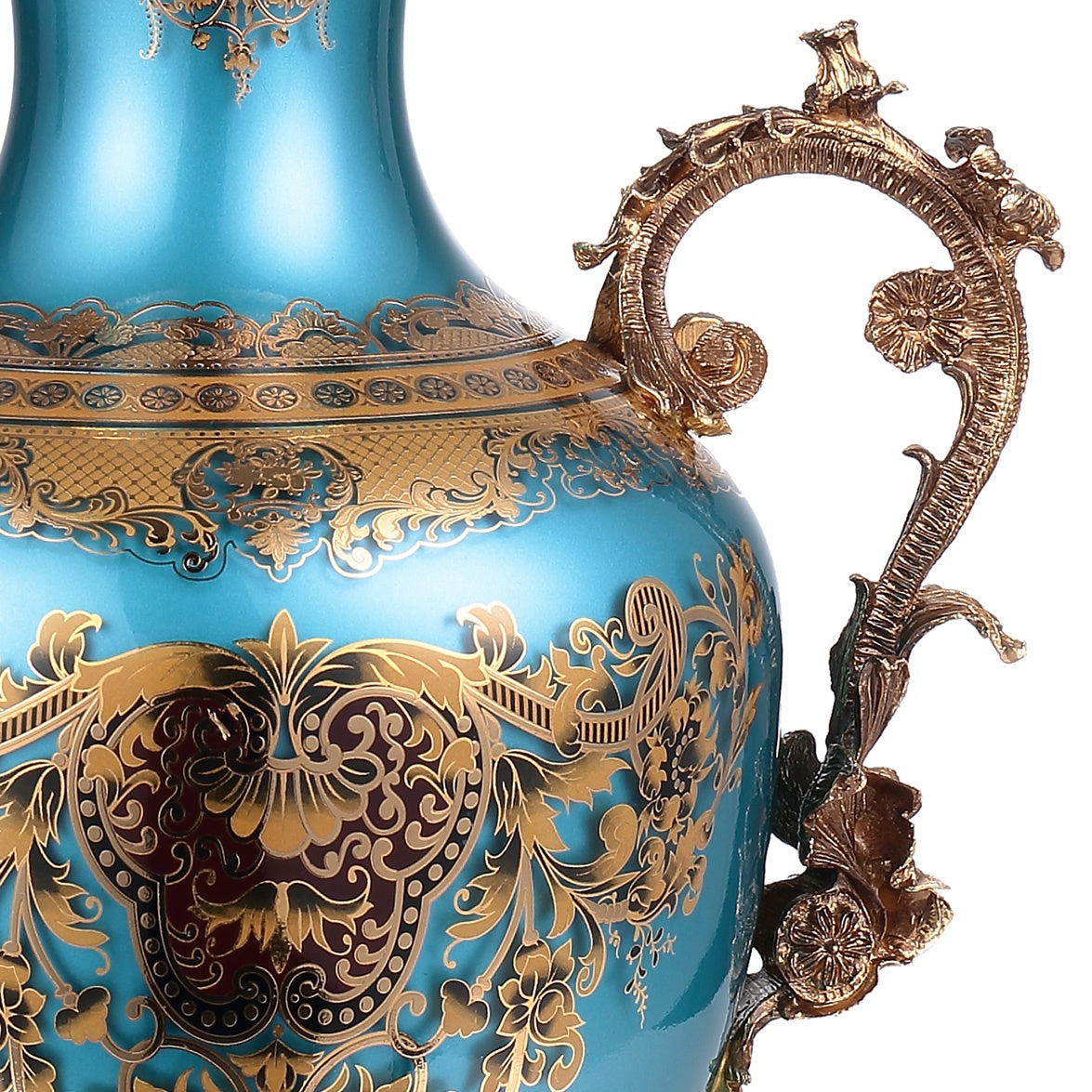 HD-6028B Bronze/Sapphire Blue/Gold Vase from Homey Design - Luna Furniture