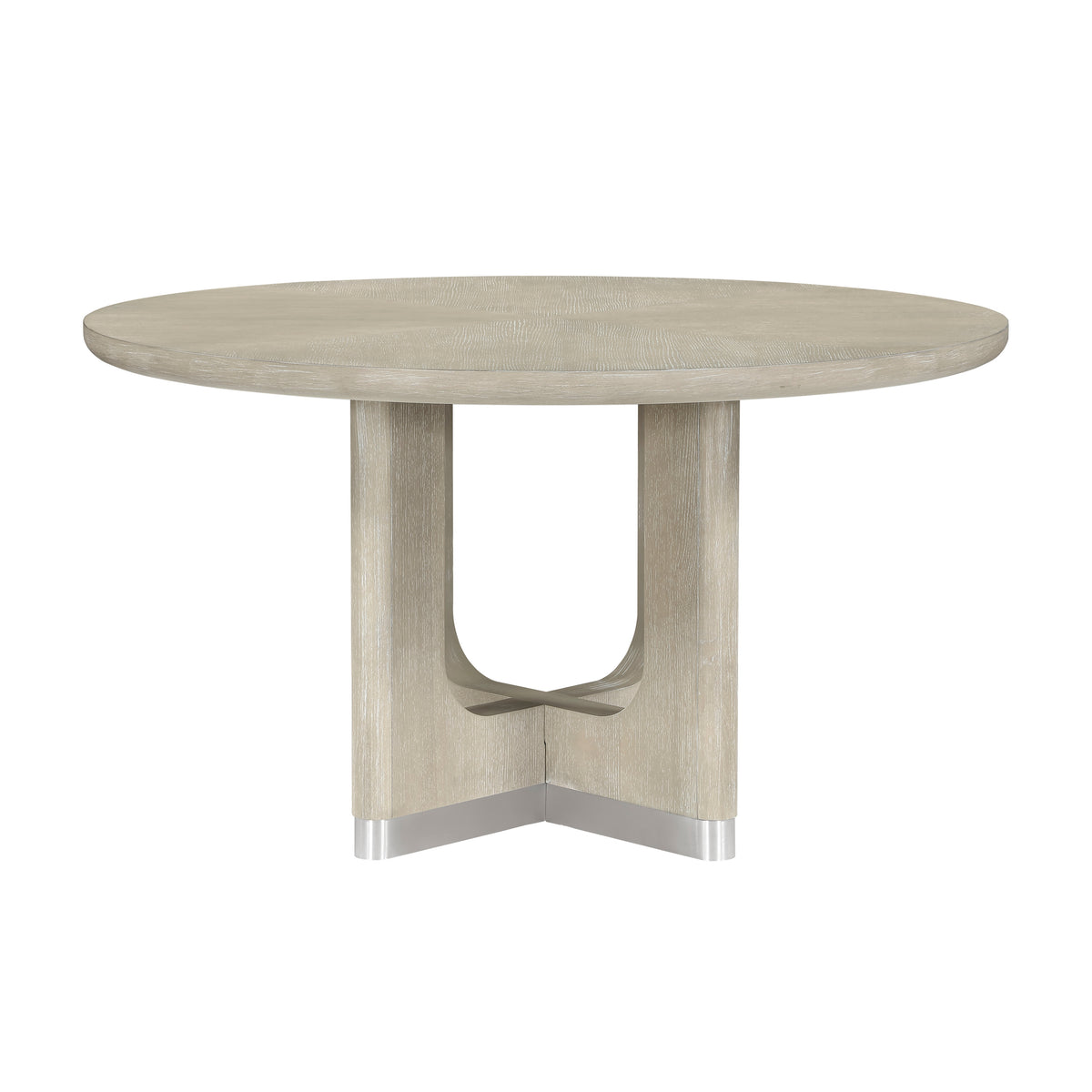 Clara Light Gray/Beige Round Dining Room Set from Homelegance - Luna Furniture