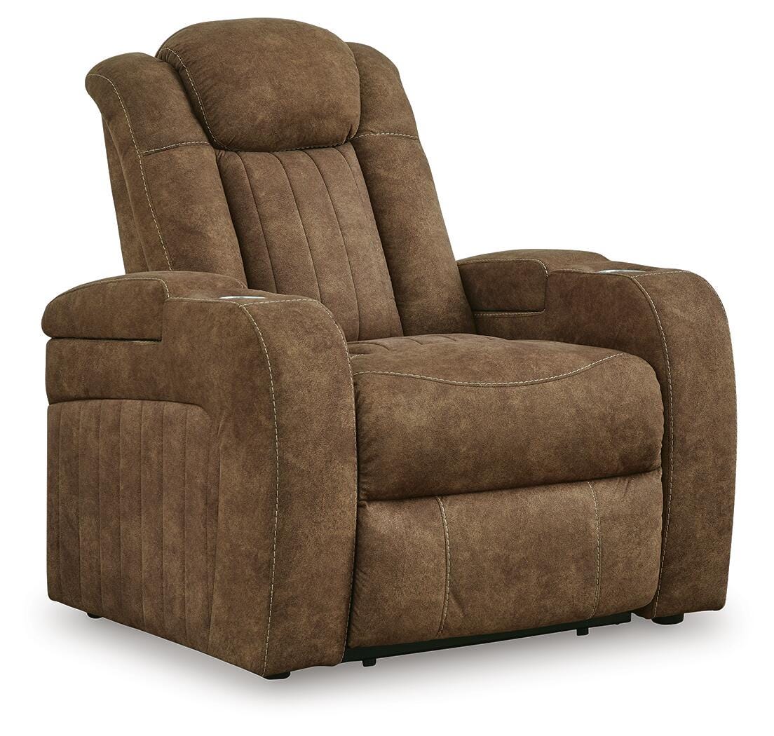 Wolfridge Brindle Power Reclining Sofa, Loveseat and Recliner from Ashley Furniture - Luna Furniture