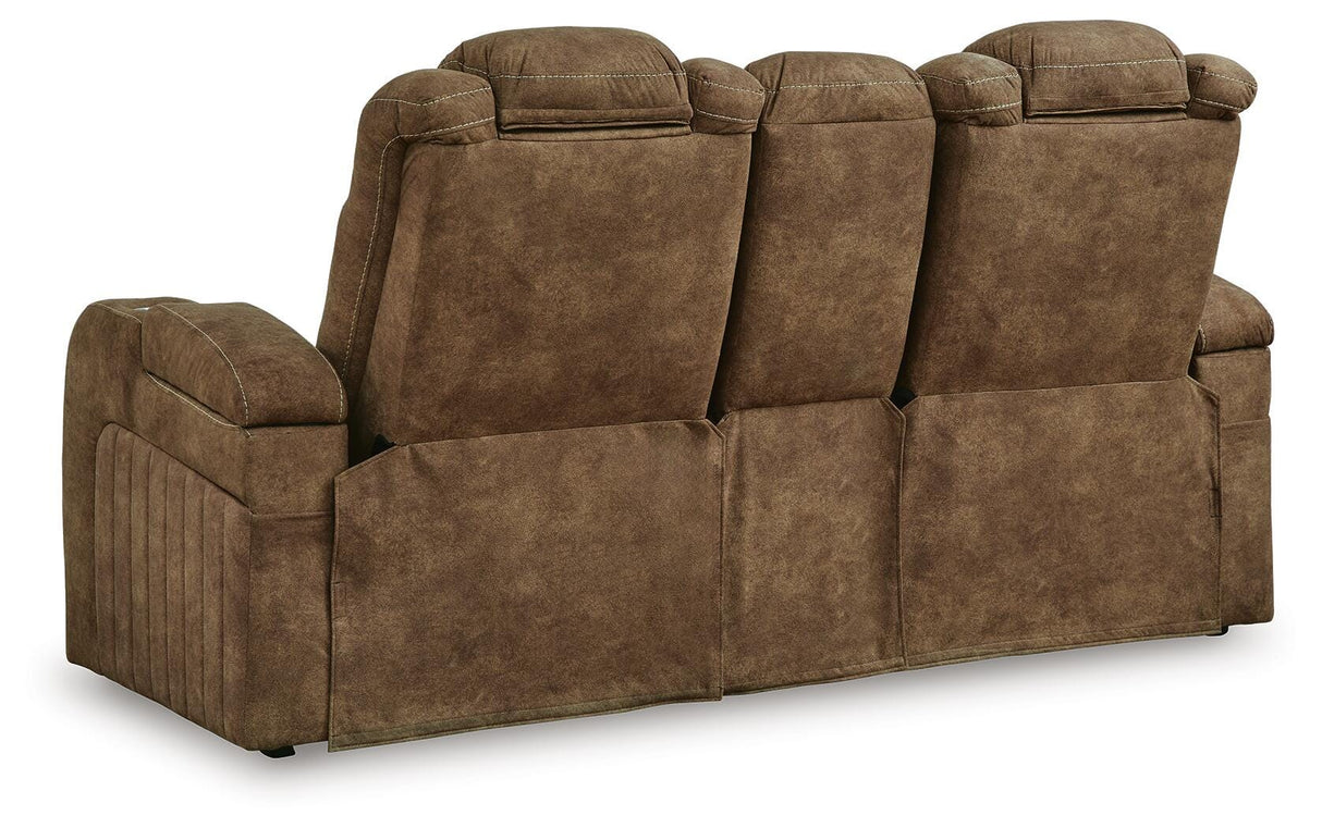 Wolfridge Brindle Power Reclining Sofa, Loveseat and Recliner from Ashley Furniture - Luna Furniture