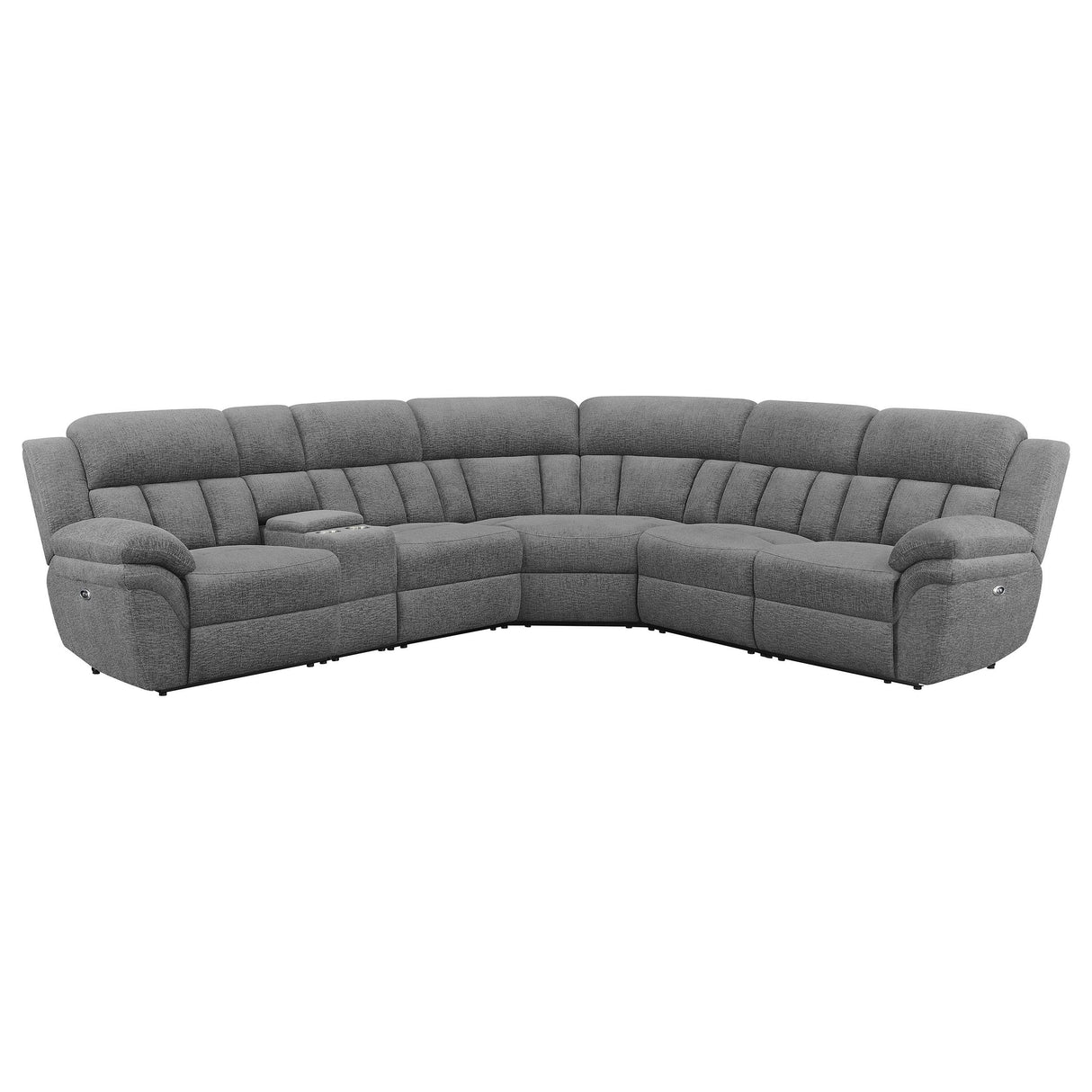 Bahrain Charcoal 6-Piece Upholstered Power Sectional from Coaster - Luna Furniture