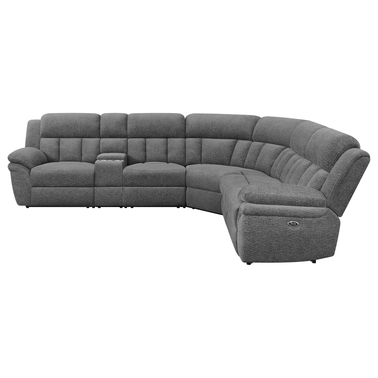 Bahrain Charcoal 6-Piece Upholstered Power Sectional from Coaster - Luna Furniture