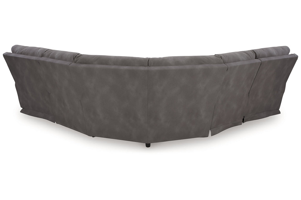 Next-Gen DuraPella Slate 5-Piece Power Reclining Sectional from Ashley - Luna Furniture